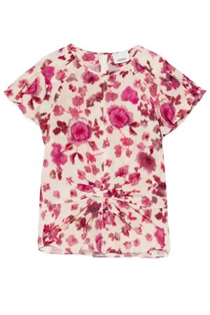 Top drappeggiato e stampato tullya in seta stretch ISABEL MARANT | HT0356FBD1J11I40PK